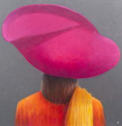 Magenta Hat, Saffron Jacket, 2014 (oil on canvas) | Obraz na stenu
