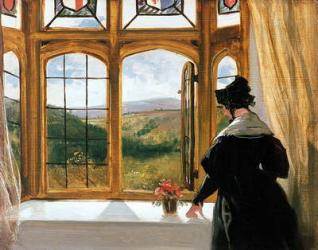 Duchess of Abercorn looking out of a window | Obraz na stenu