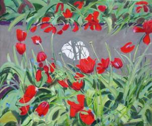 Tulips and reflection,2017,(oil on canvas) | Obraz na stenu