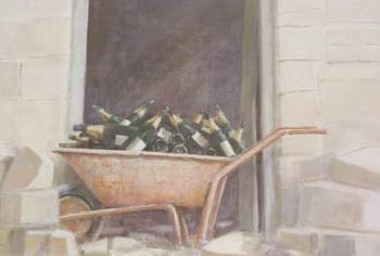 Champagne Wheelbarrow, 1985 (acrylic on canvas) | Obraz na stenu