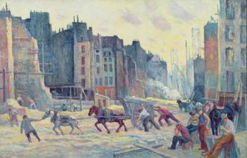 Work in the Rue Reaumur, 1906-08 (oil on canvas) | Obraz na stenu