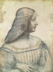Portrait of Isabella d'Este (1474-1539) (red chalk & pierre noire on paper) | Obraz na stenu