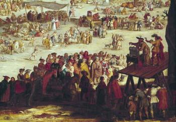 The Fair at Impruneta, detail of the right hand side, 1638 (oil on canvas) | Obraz na stenu