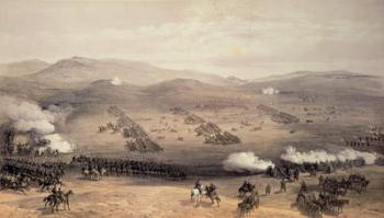 Charge of the Light Cavalry Brigade, 25th October 1854, engraved by E. Walker, pub. by Colnaghi & Co, 1855 (litho) (see 121088 for detail) | Obraz na stenu