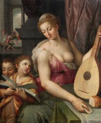 Allegory of music, c.1575 (oil on canvas) | Obraz na stenu