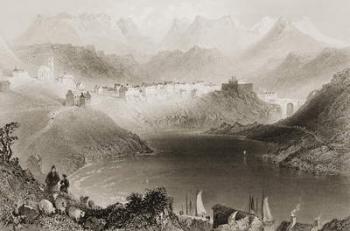 Clifden, Connemara, County Galway, Ireland, from 'Scenery and Antiquities of Ireland' by George Virtue, 1860s (engraving) | Obraz na stenu