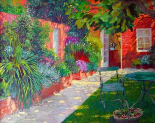 Courtyard (oil on board) | Obraz na stenu