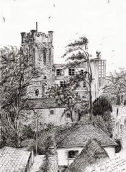 View from St Catherines school Ventnor I.O.W., 2011, (ink on paper) | Obraz na stenu