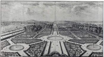 The Tuileries Garden (engraving) (b/w photo) | Obraz na stenu