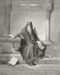 Solomon, illustration from Dore's 'The Holy Bible', 1866 (engraving) | Obraz na stenu