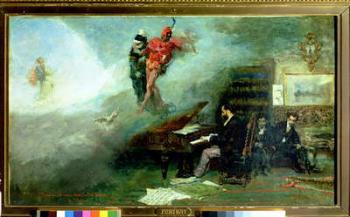 Recalling the Faust Fantasy, 1866 (oil on canvas) | Obraz na stenu