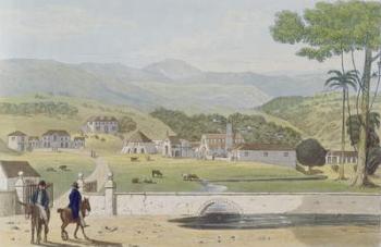 Montpelier Estates, St James, from 'A Picturesque Tour of the Island of Jamaica', engraved by Fielding, 1824 (colour litho) | Obraz na stenu