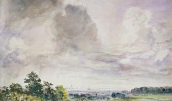 London from Hampstead Heath (w/c on paper) | Obraz na stenu