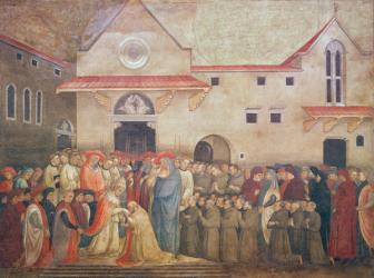 Consecration of the New Church of St. Egidio by Pope Martin V, September 1420, 1430s (fresco) | Obraz na stenu