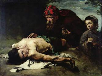 The Good Samaritan, 1870-75 (oil on canvas) | Obraz na stenu