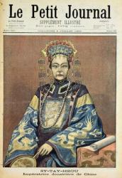 Tz'U-Hsi (1835-1908) Empress Dowager of China, from 'Le Petit Journal', 8th July 1900 (coloured engraving) | Obraz na stenu