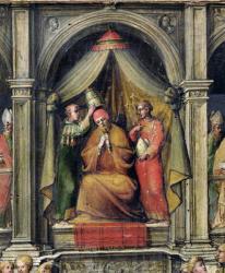 Coronation of Pope Paul II (1417-71) 1534 (oil on panel) (detail of 249277) | Obraz na stenu