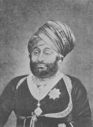 Maharaja Mansinhji II, Raj Sahib of Dhrangadhra (engraving) | Obraz na stenu