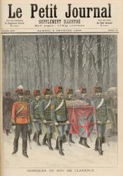 Funeral of Albert Victor (1864-92) Duke of Clarence, from 'Le Petit Journal', 6th February 1892 (colour litho) | Obraz na stenu