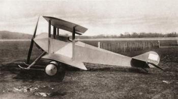 A Sopwith Tabloid, single seater scout tractor biplane used during World War One, from 'The Illustrated War News', 1915 (b/w photo) | Obraz na stenu