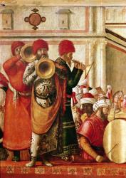 St. George Baptising the Gentiles, detail of musicians on the left hand side, 1501-07 (oil on canvas) | Obraz na stenu