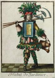 The Gardener's Costume (coloured engraving) | Obraz na stenu