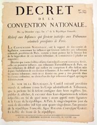 Decree of the National Convention, 24th December 1792 (engraving) | Obraz na stenu