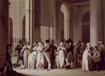 The Galleries of the Palais Royal, Paris, 1809 (oil on canvas) | Obraz na stenu