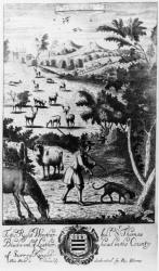 The Harbourer with the blood hound for harbouring the stagg, from 'The Gentleman's Recreation' published by Richard Blome, 1686 (engraving) | Obraz na stenu