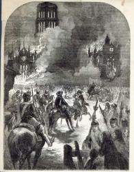 The burning of Old St. Paul's, 1666 (engraving) | Obraz na stenu