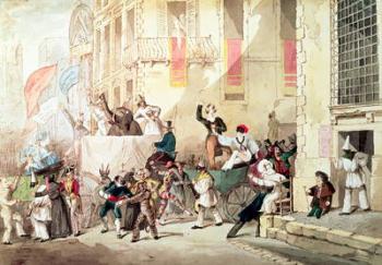Circus Procession in Italy, 1830 (w/c) | Obraz na stenu