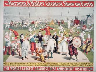 Poster advertising the Barnum and Bailey Greatest Show on Earth (colour litho) | Obraz na stenu