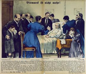 Bismarck's Death in Friedrichsruh on the 30th July, 1898 (colour litho) | Obraz na stenu