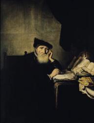 A Philosopher in his Study (oil on canvas) | Obraz na stenu