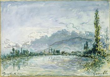 The River Isere at Grenoble, 1877 (w/c on paper) | Obraz na stenu