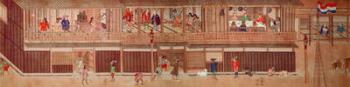 A domestic scene, scroll (see 22592 and 136098) | Obraz na stenu
