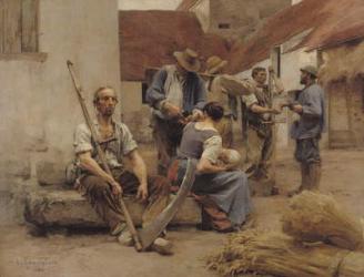 Paying the Harvesters, 1882 (oil on canvas) | Obraz na stenu