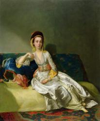 Nancy Parsons in Turkish Dress, c.1771 (oil on copper) | Obraz na stenu