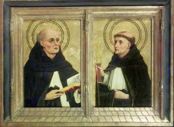 Two Dominican Saints (oil on panel) | Obraz na stenu