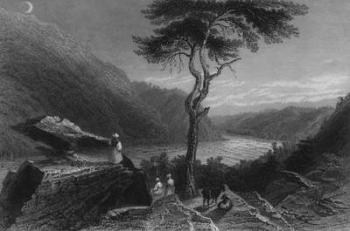 The Valley of the Shenandoah, from Jefferson Rock, 1838 (engraving) | Obraz na stenu