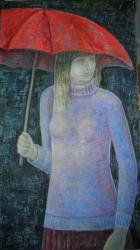 Red Umbrella, 2013, (oil on canvas) | Obraz na stenu