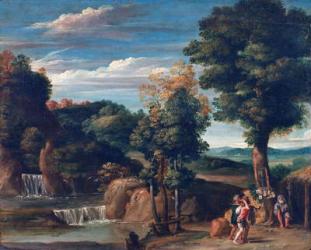 Landscape with a hermit (oil on canvas) | Obraz na stenu