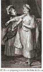 Mary Robinson preparing to receive the Duke of Chartres (engraving) | Obraz na stenu