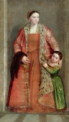 Portrait of Countess Livia da Porto Thiene and her Daughter, Portia, c.1551 (oil on canvas) | Obraz na stenu