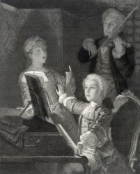 Wolfgang Amadeus Mozart as a child (engraving) | Obraz na stenu