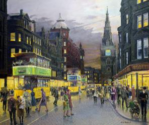 Trongate, Glasgow (oil on board) | Obraz na stenu