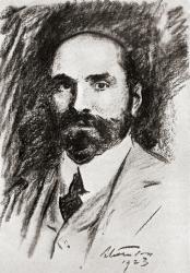 Jorge Agustín Nicolás Ruiz de Santayana y Borrás, aka George Santayana, 1863 -1952. Spanish-born philosopher, essayist, poet, and novelist. From The Story of Philosophy, published 1926. | Obraz na stenu