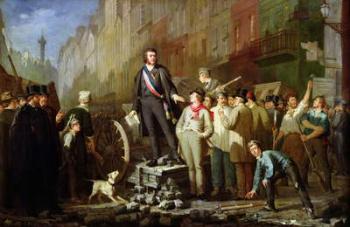 Baudin on the Barricade of Faubourg Saint-Antoine, 3rd December 1851 (oil on canvas) | Obraz na stenu