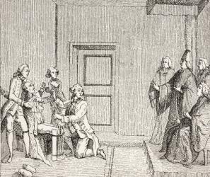 Prisoner Undergoing Torture by Brodequin, 1875 (engraving) | Obraz na stenu