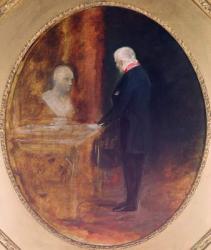 The Duke of Wellington (1769-1852) Studying a Bust of Napoleon (1769-1821) (oil on canvas) | Obraz na stenu